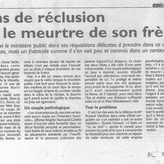 PRESSE - 12 ans de réclusion pour le meurtre de son frère